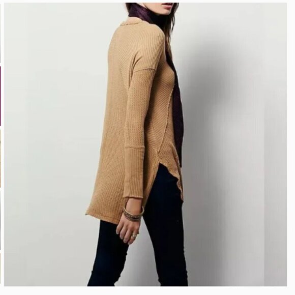 Free People Ventura Drippy High Low Thermal Top size XS - Picture 2 of 7